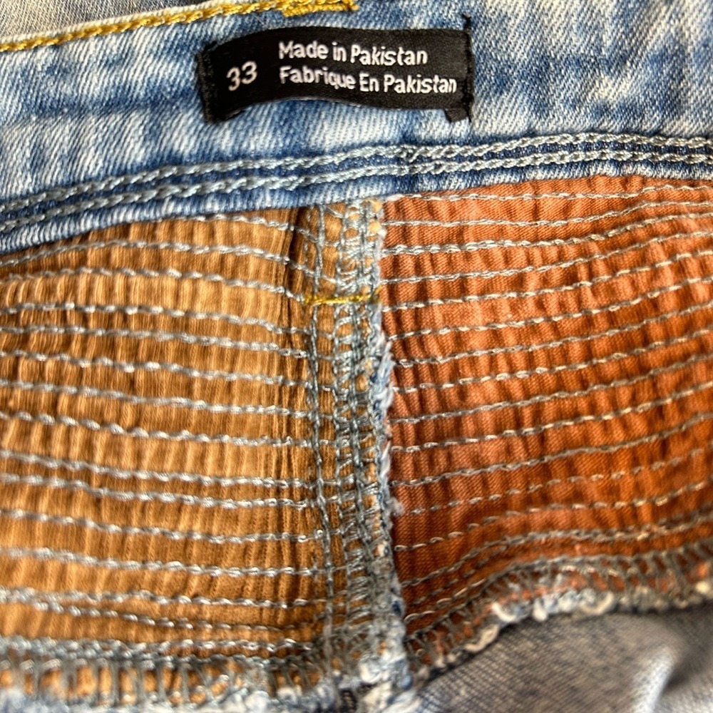 Women's BDG Light Blue Denim Patch Shorts with Urban Embroidered Patch Work 33 - Picture 15 of 15